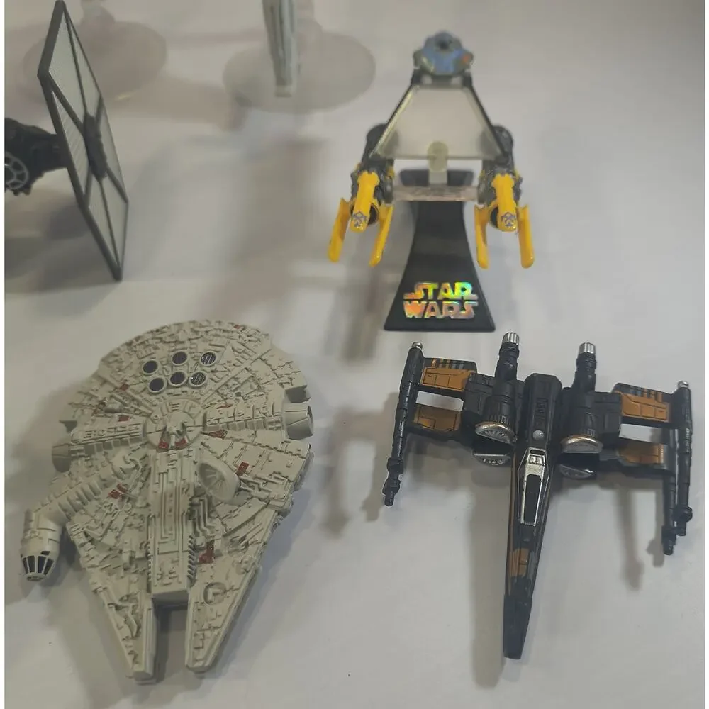 Star Wars 19 Vehicle Lot including HOT WHEELS STARSHIPS & TITANIUM SERIES, Used!
